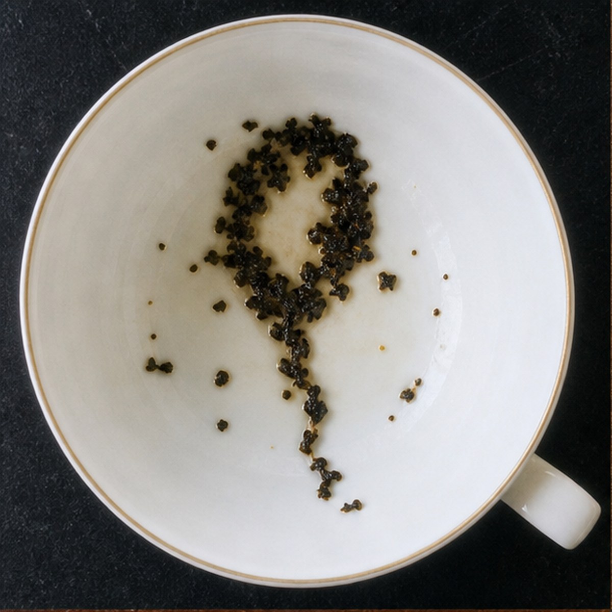 Balloon tea leaf reading cup example