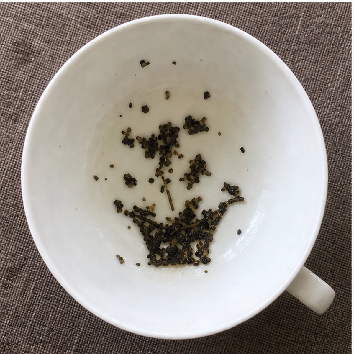 Basket Of Flowers tea leaves cup variation two