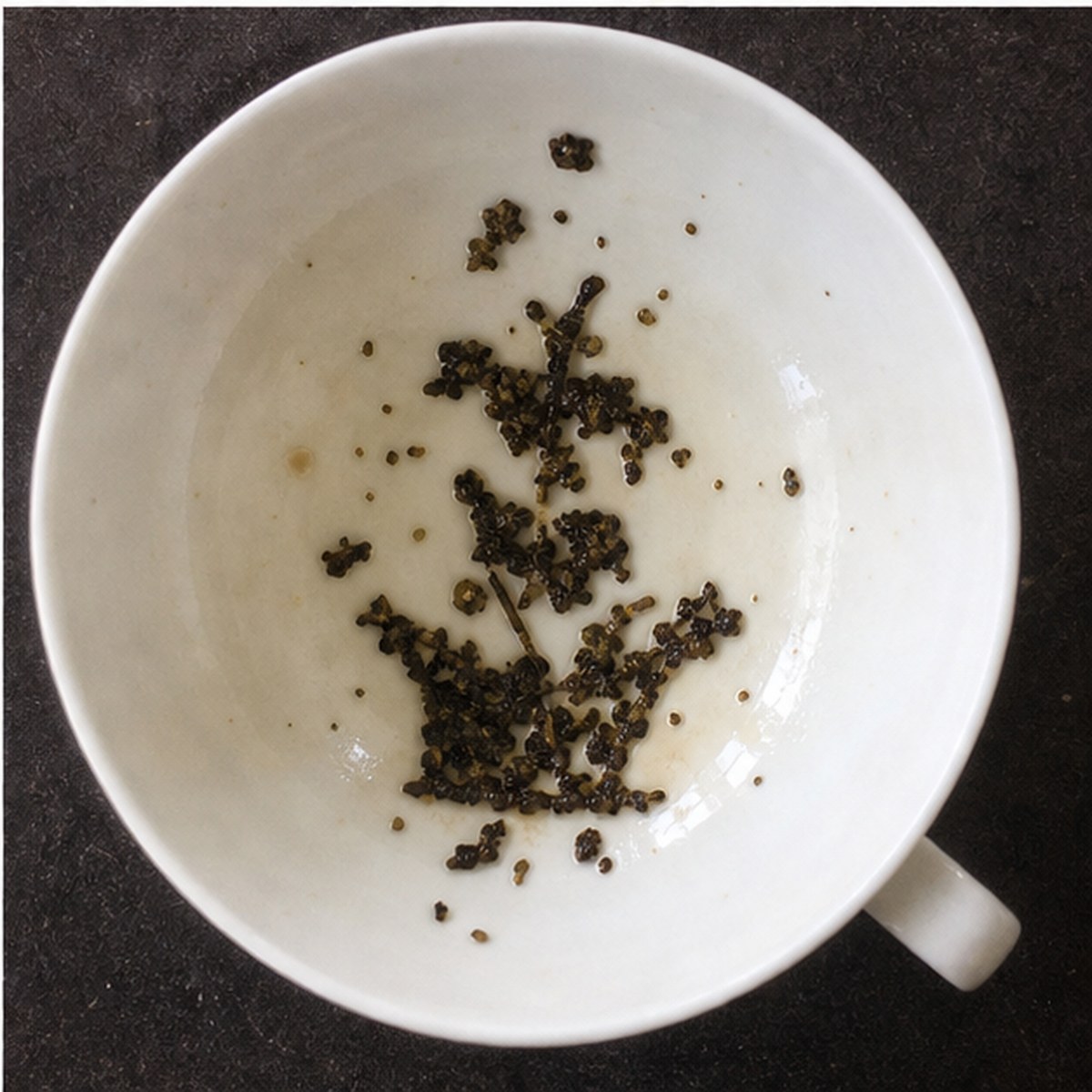 Basket Of Flowers tea leaves cup variation three