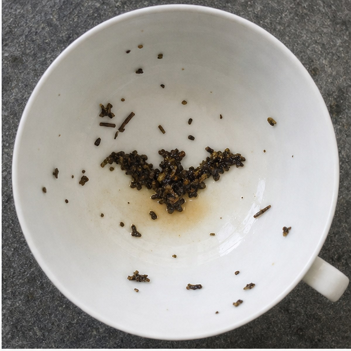Bat tea leaves cup variation one