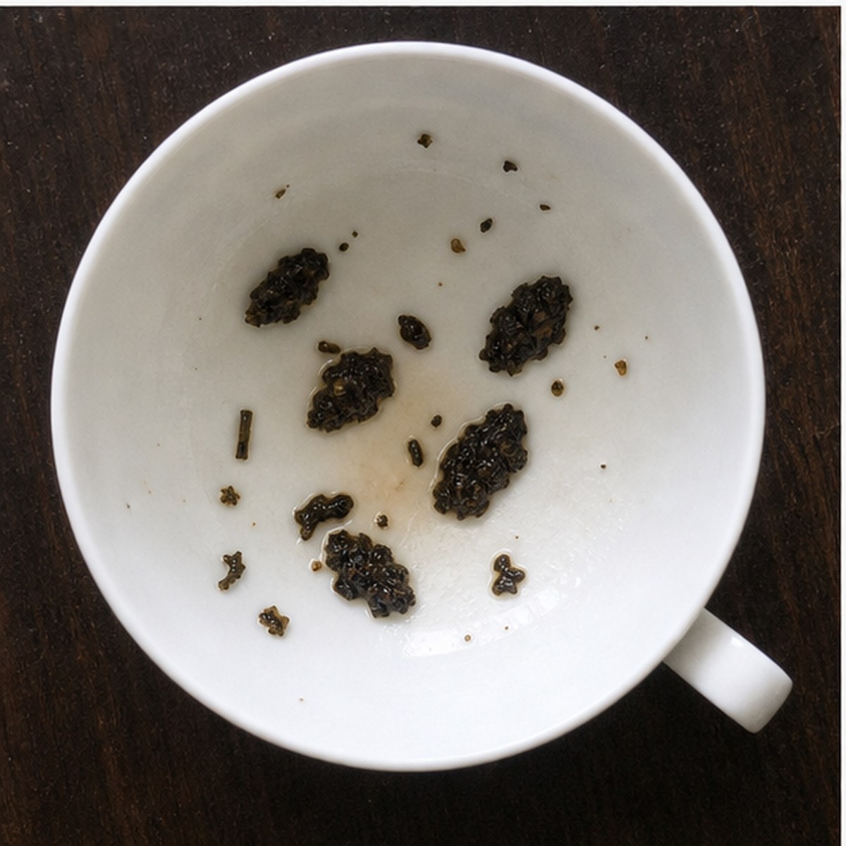 Beans tea leaves cup variation two