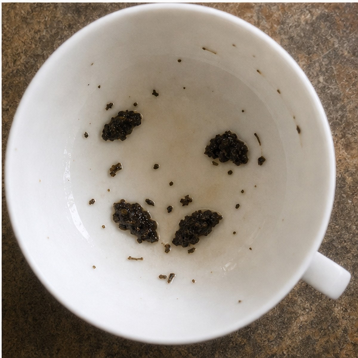 Beans tea leaves cup variation three