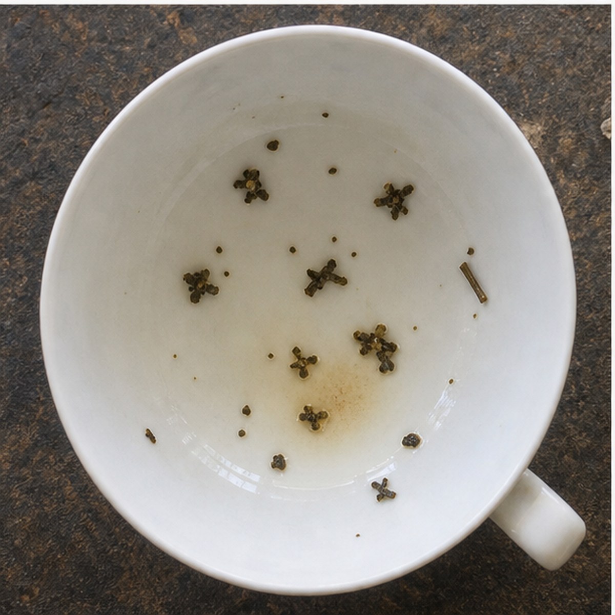Bees tea leaves cup variation two