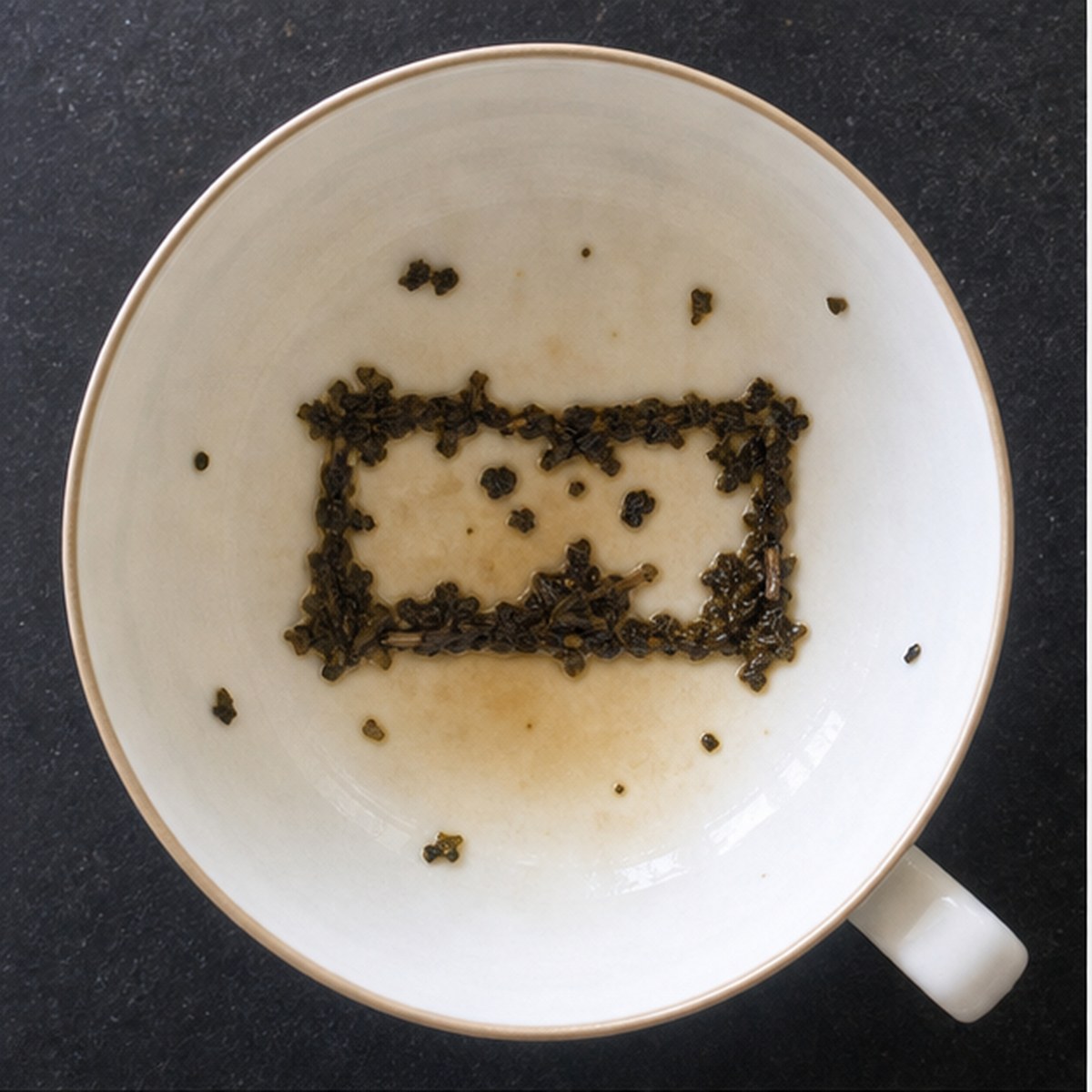 Billiard Table tea leaf reading cup example