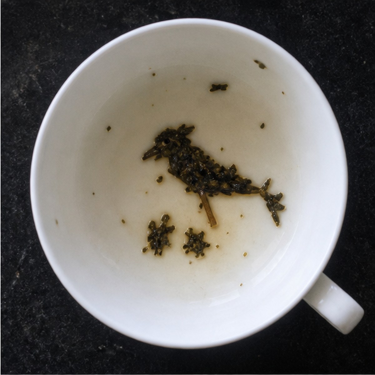 Bird Feeding Young tea leaves cup variation one