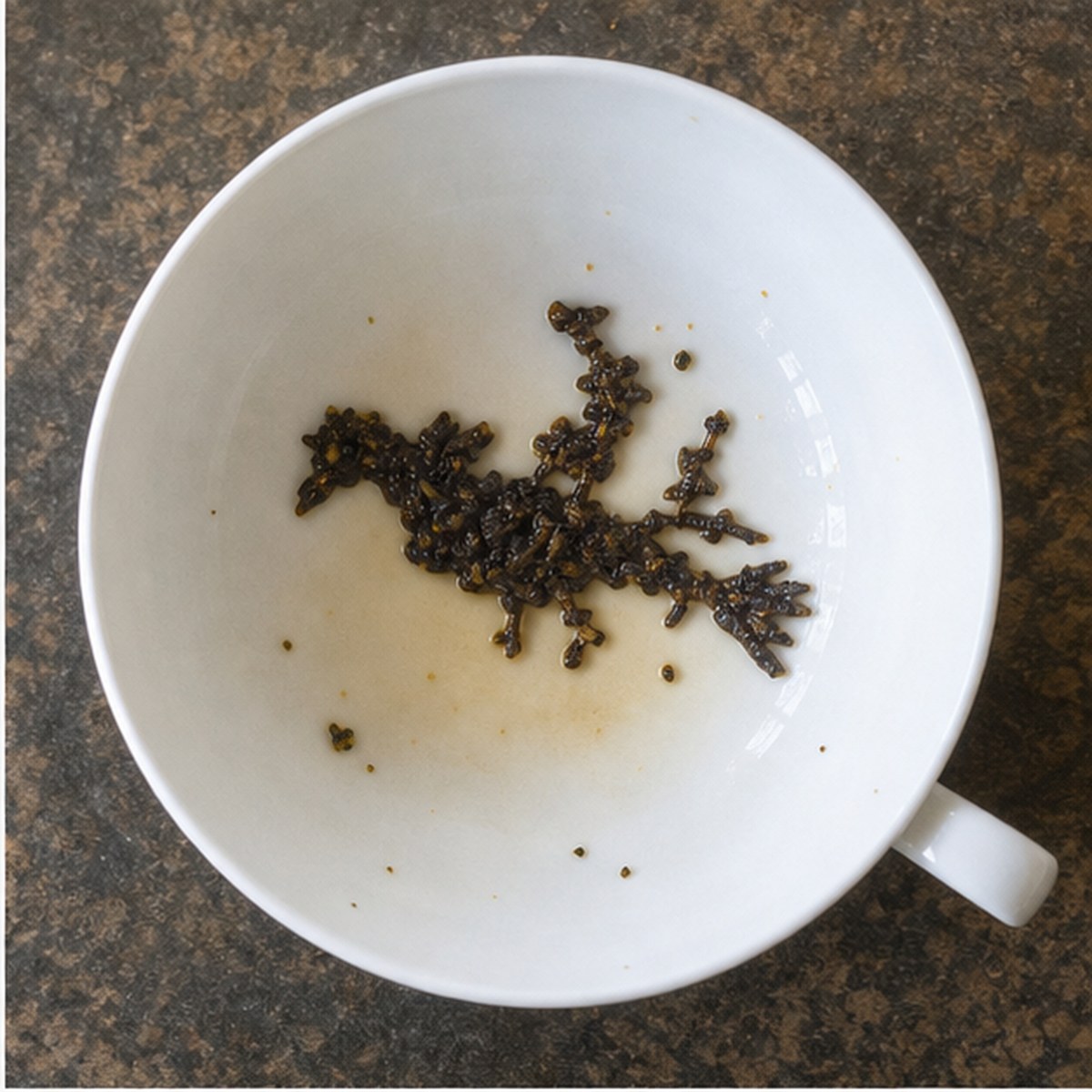 Bird tea leaves cup variation one