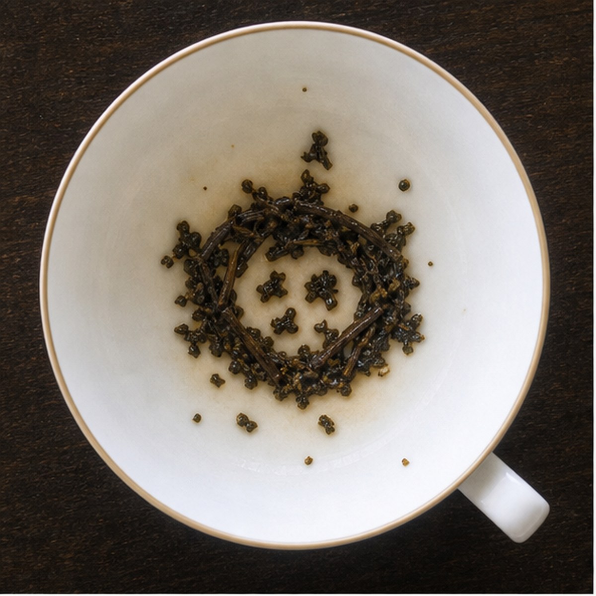 Bird'S Nest tea leaf reading cup example