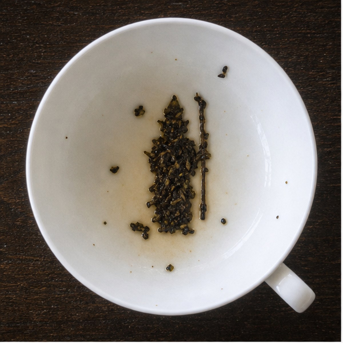 Bishop tea leaf reading cup example
