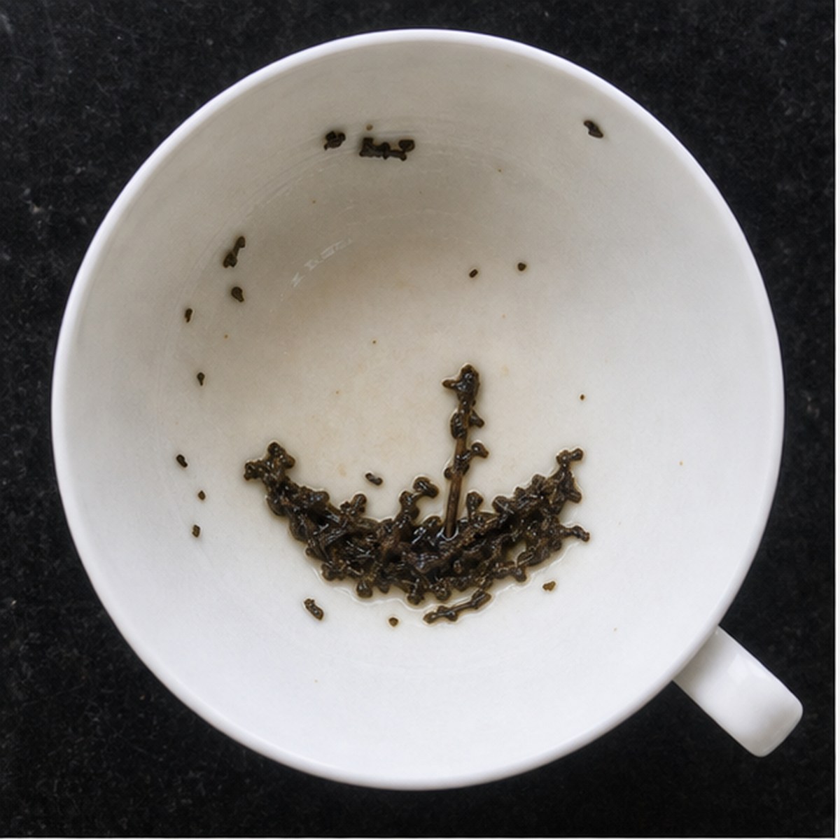 Boat tea leaf reading cup example