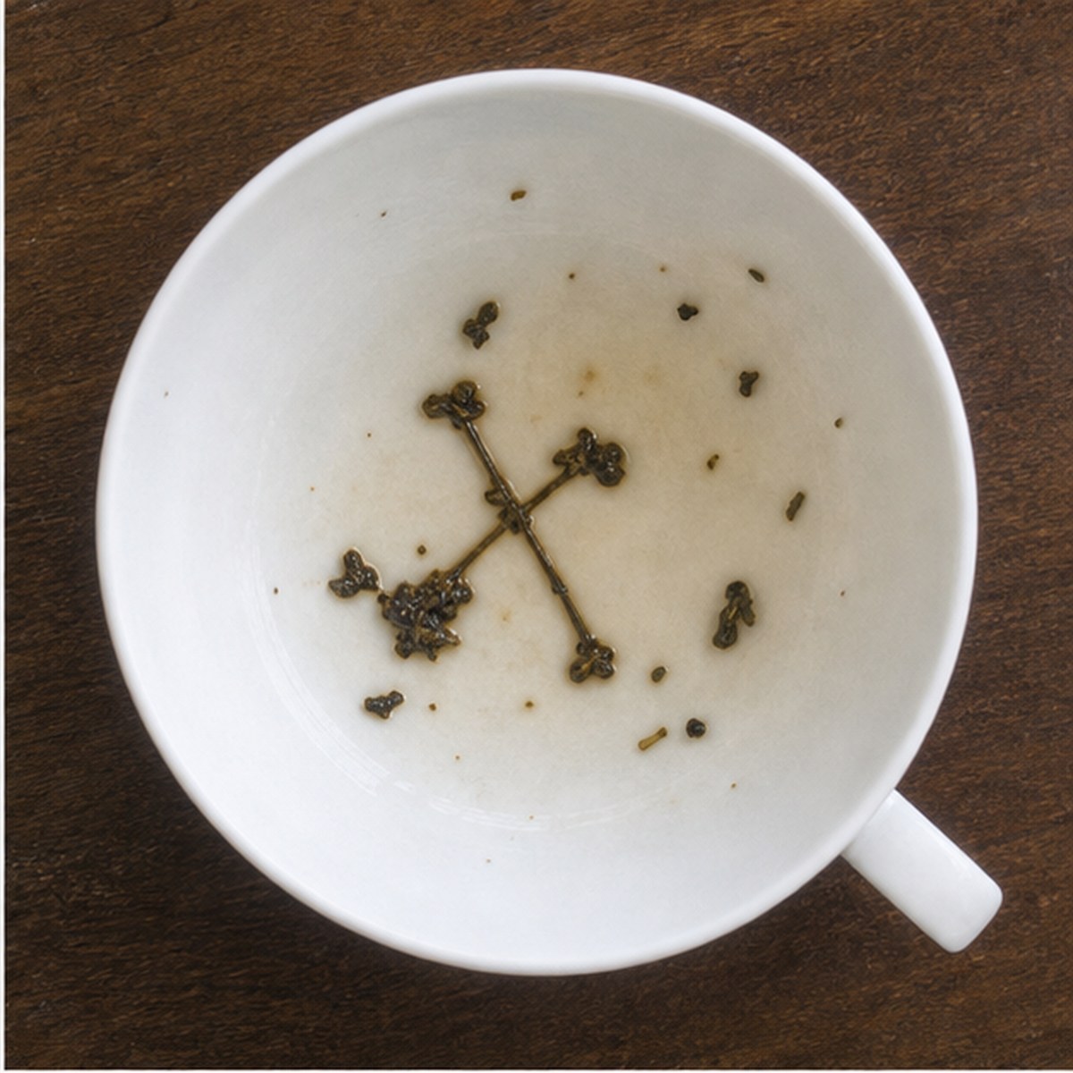 Bones tea leaves cup variation one