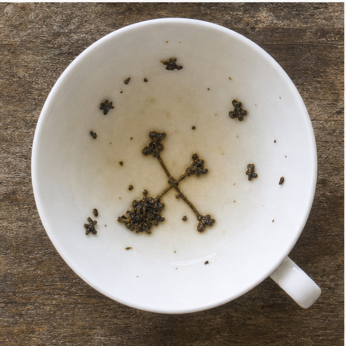Bones tea leaves cup variation two