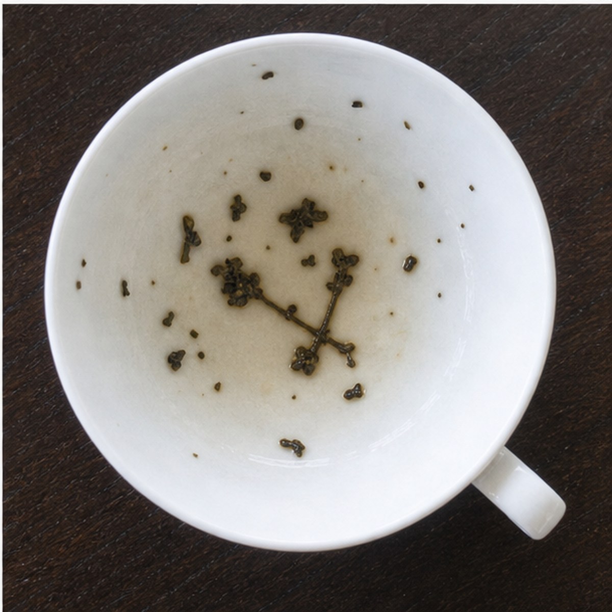 Bones tea leaves cup variation three