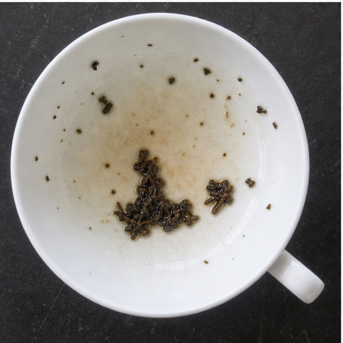 Bootblack tea leaves cup variation two