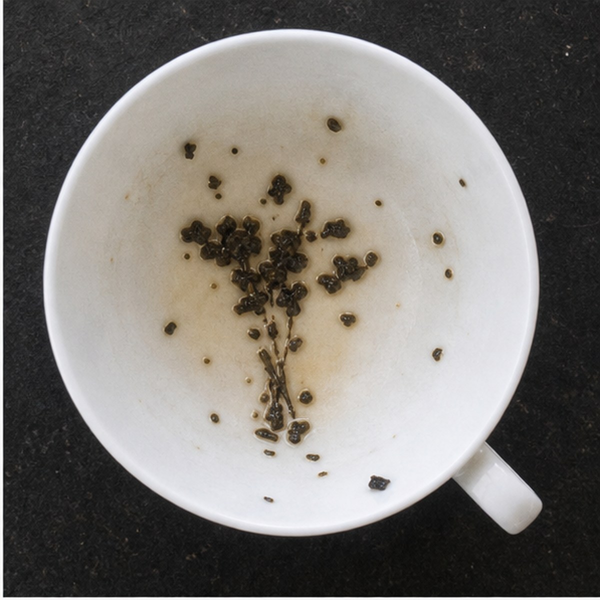 Bouquet tea leaves cup variation one