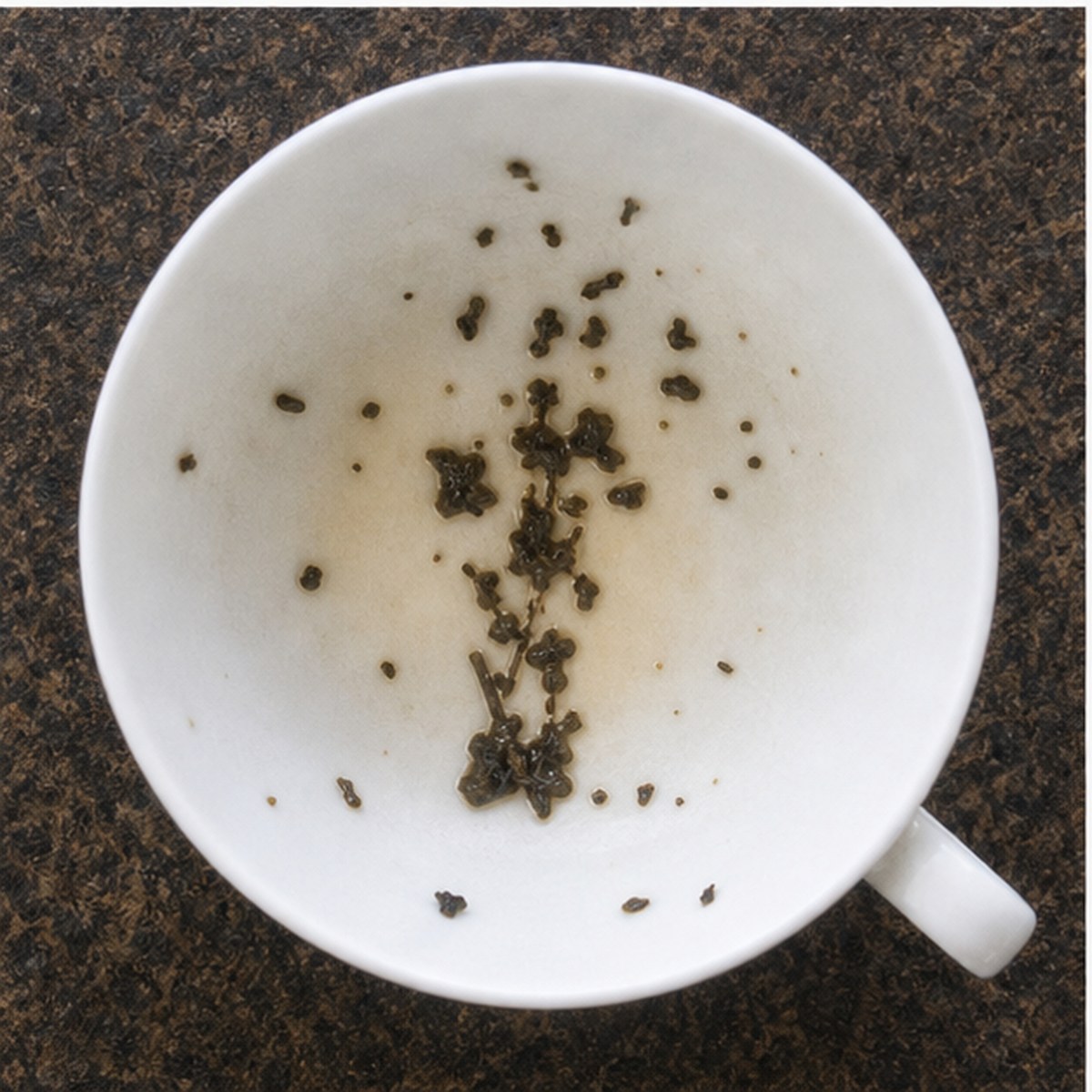 Bouquet tea leaves cup variation two