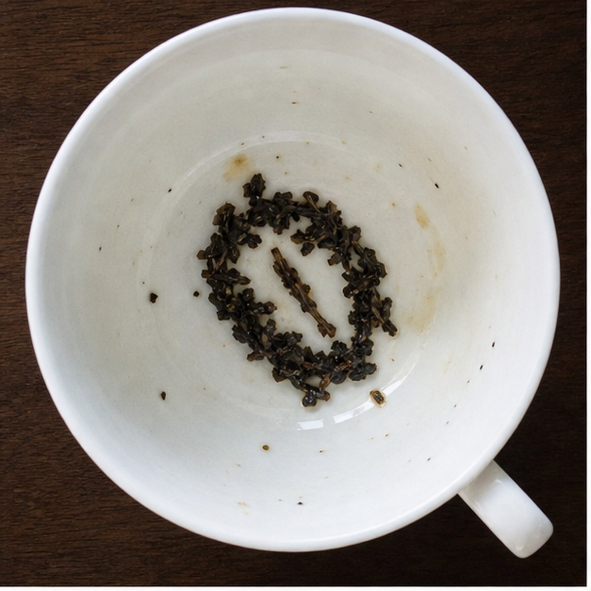 Brooch tea leaf reading cup example
