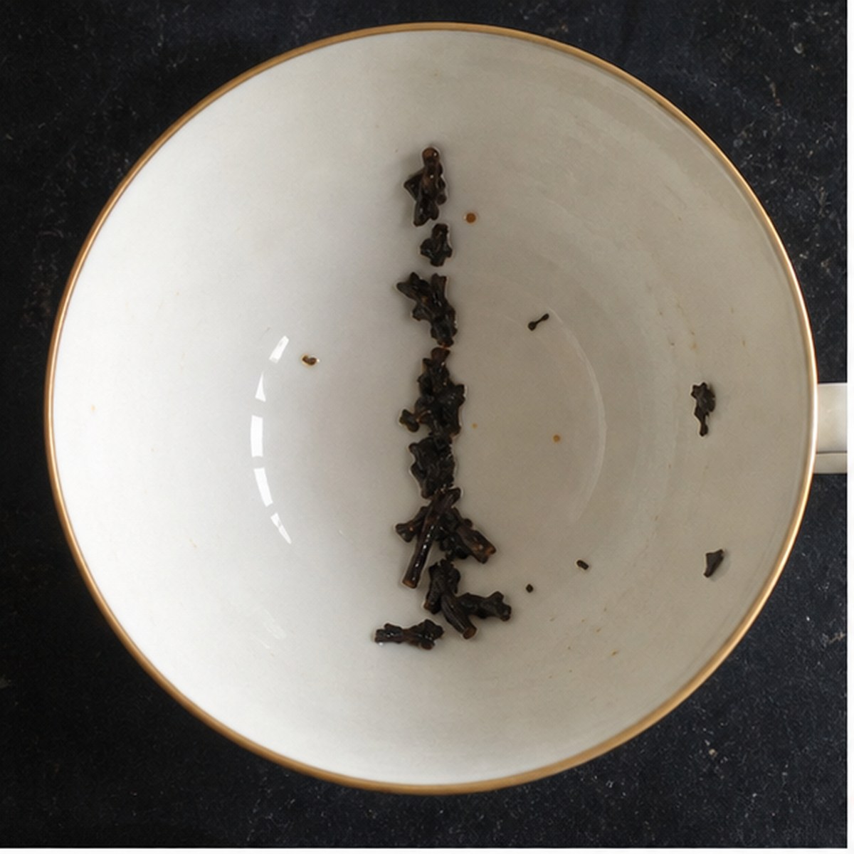 Candle tea leaf reading cup example