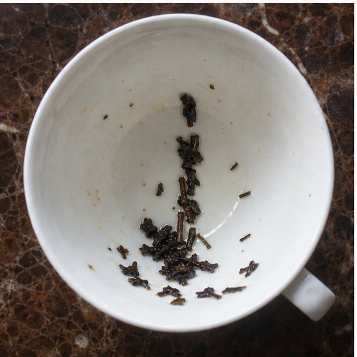 Candle tea leaves cup variation two