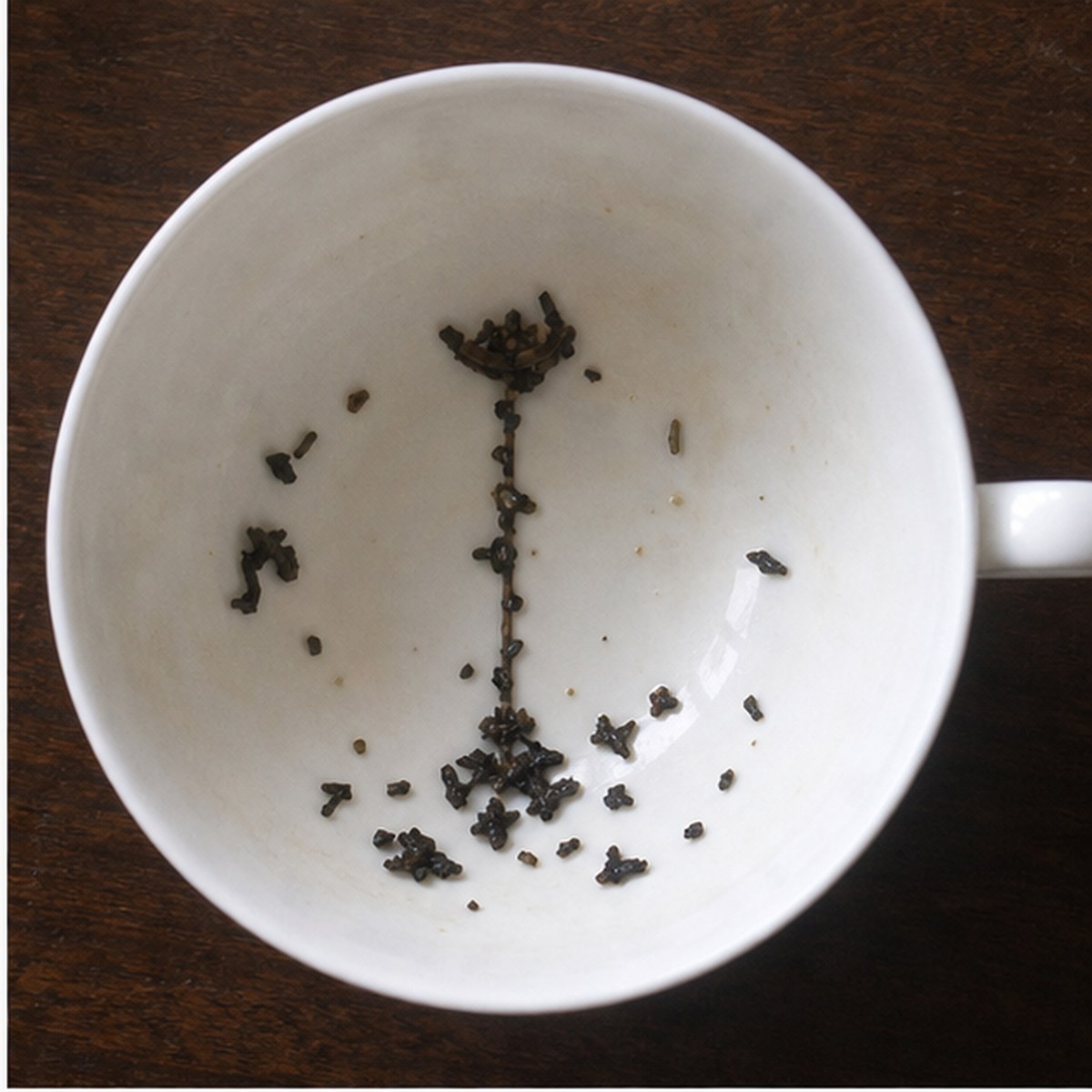Candlestick tea leaves cup variation one