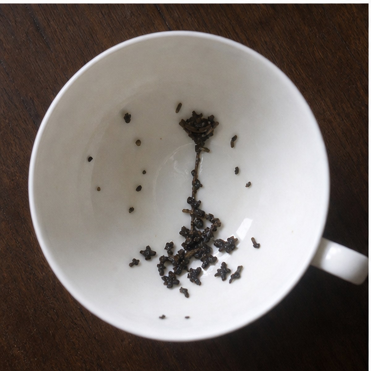 Candlestick tea leaves cup variation two