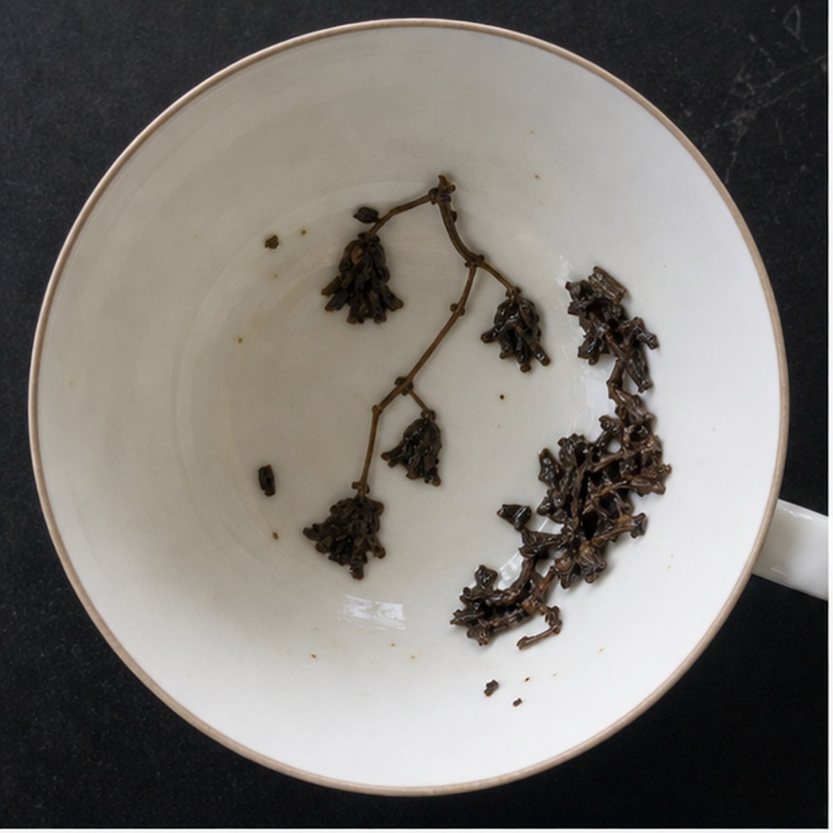 Canterbury Bells tea leaf reading cup example