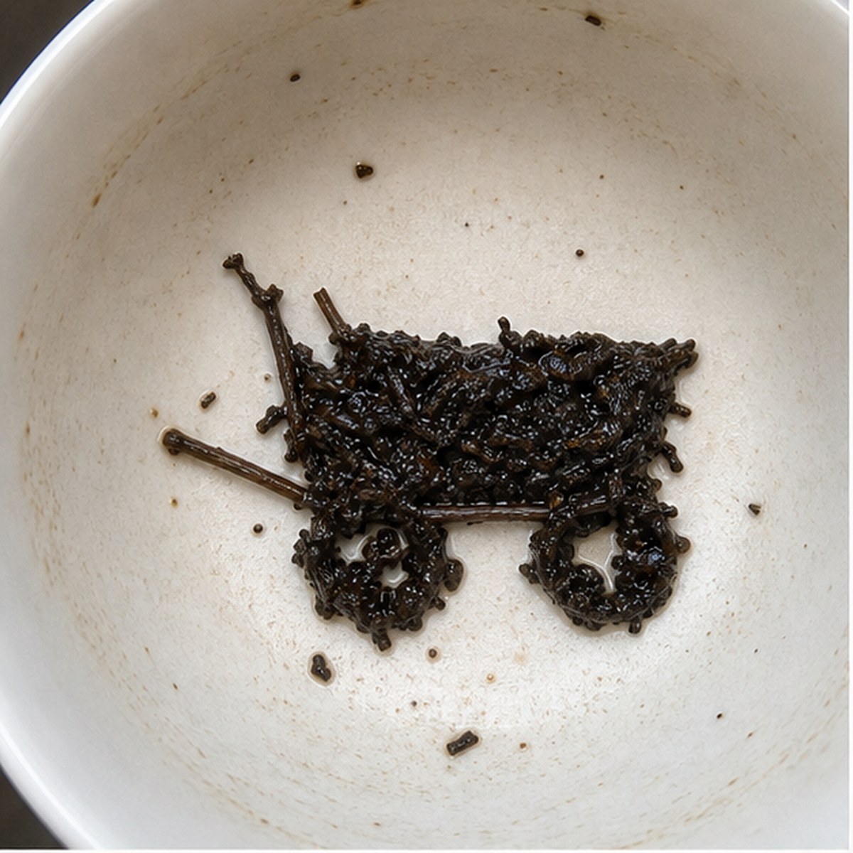 Cart tea leaf reading cup example