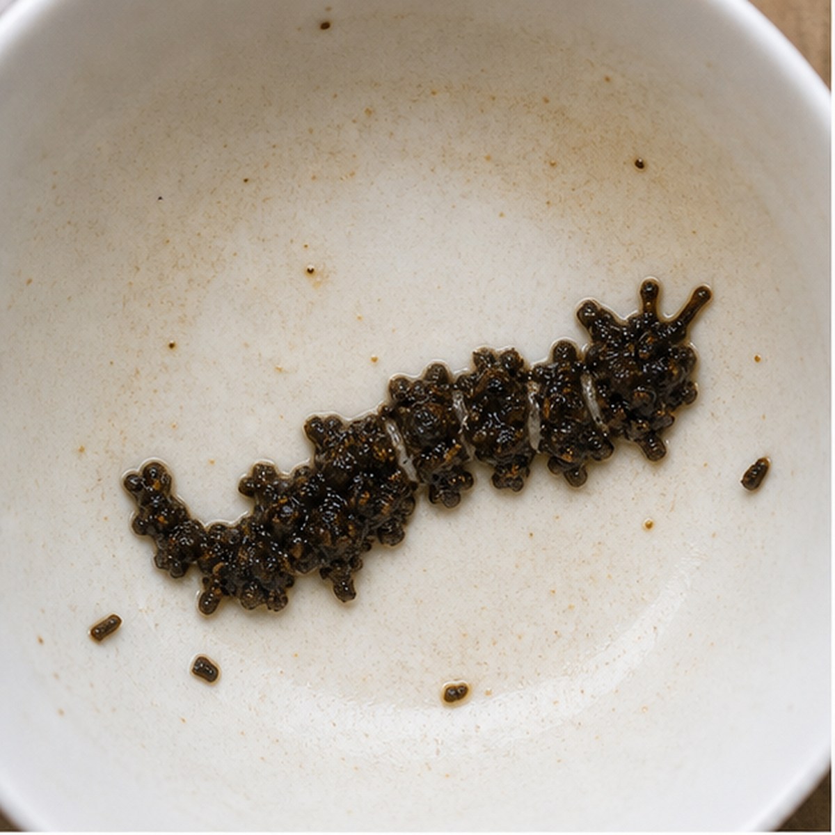 Caterpillar tea leaf reading cup example
