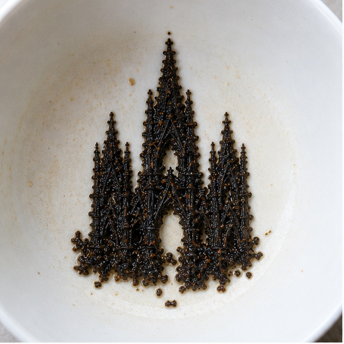 Cathedral tea leaf reading cup example