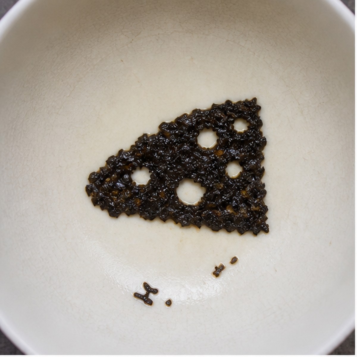 Cheese tea leaf reading cup example