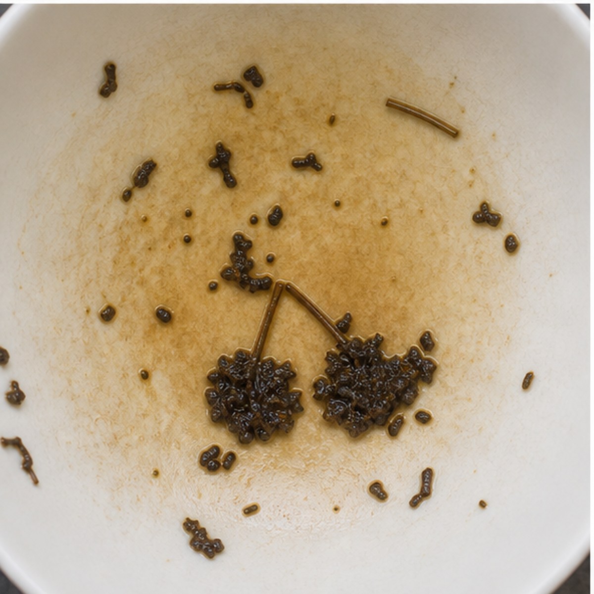 Cherries tea leaves cup variation two