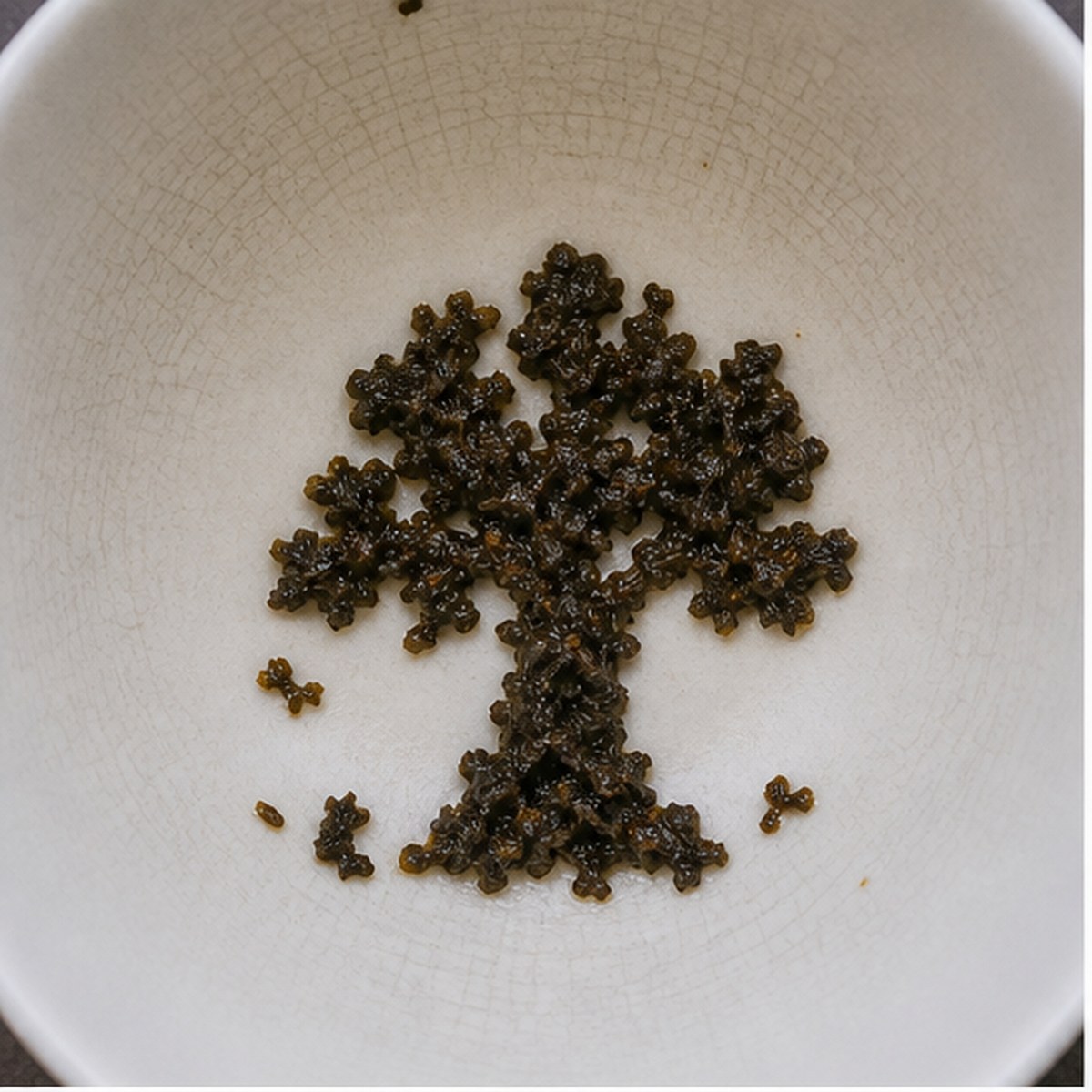 Chestnut Tree tea leaf reading cup example