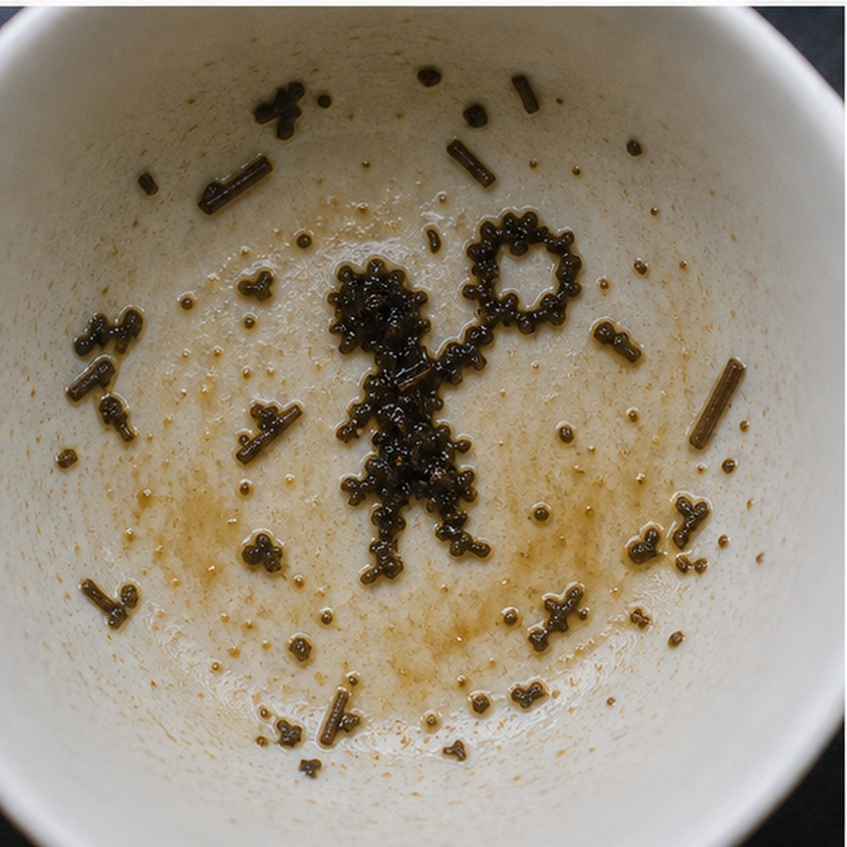 Child With Tambourine tea leaves cup variation two