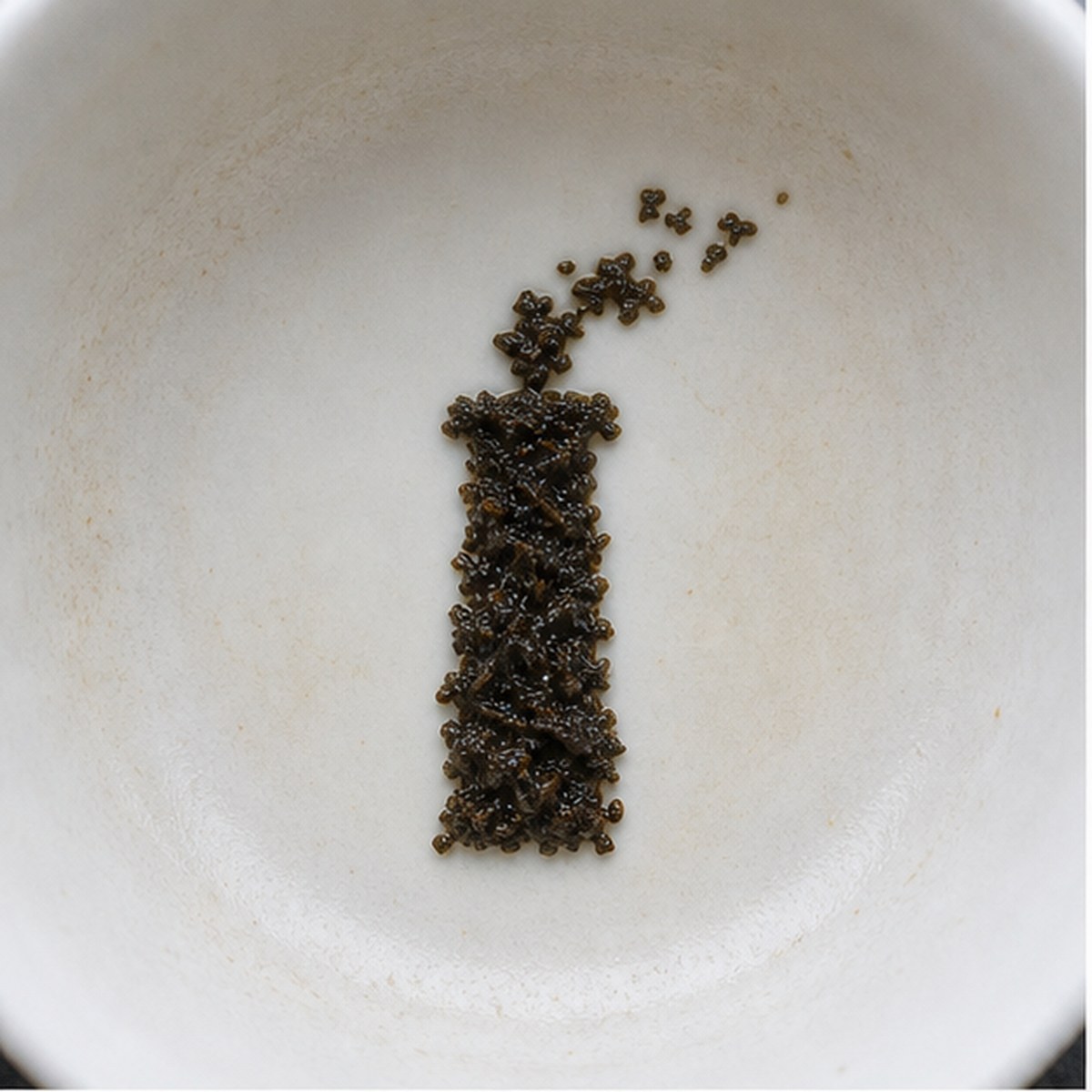 Chimney tea leaf reading cup example
