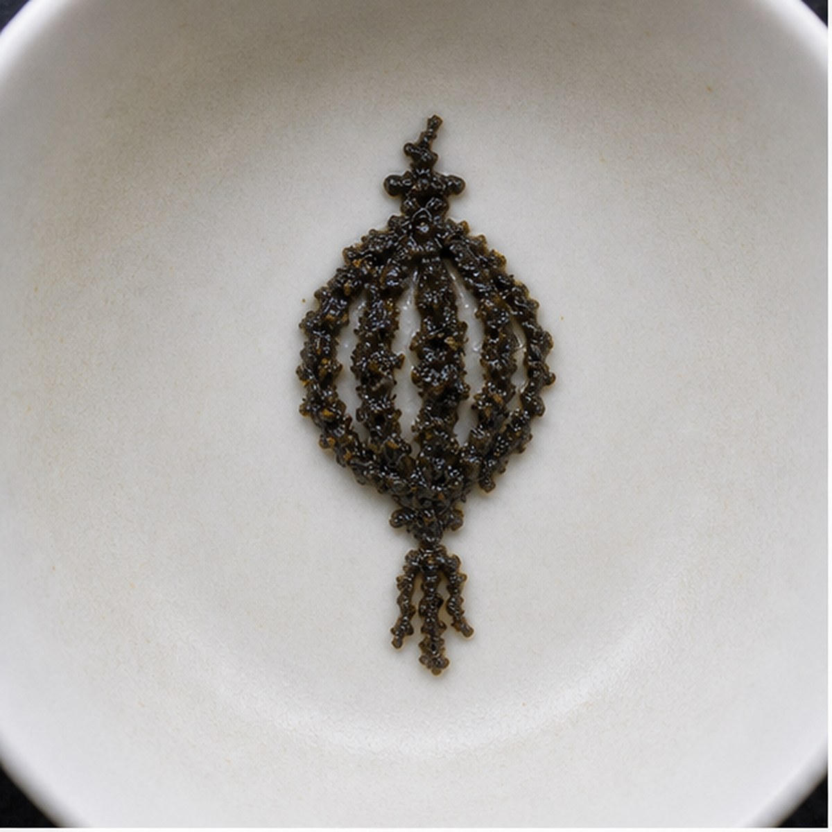 Chinese Lantern tea leaf reading cup example