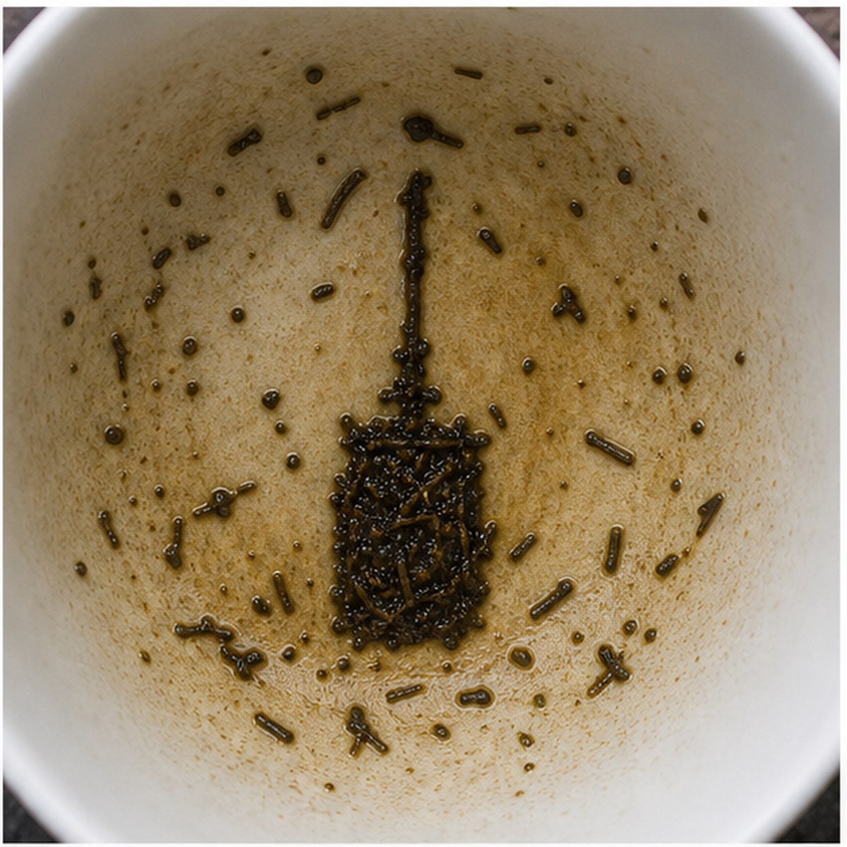 Churning tea leaves cup variation one