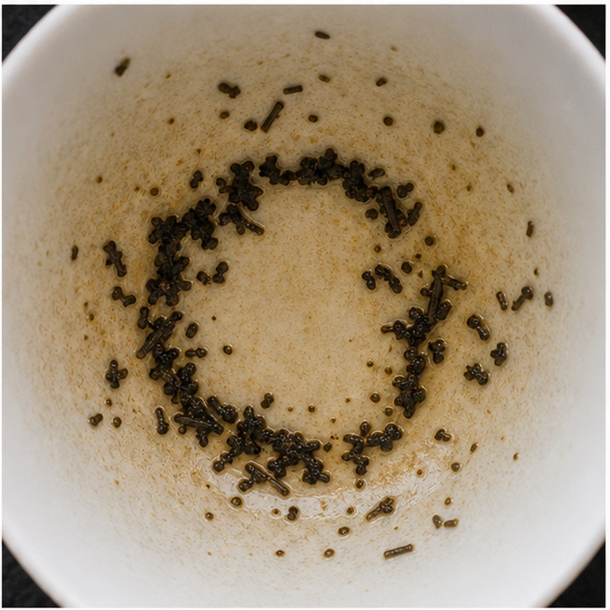 Circle tea leaves cup variation one