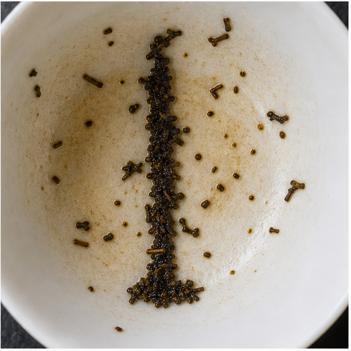 Clarionet tea leaves cup variation three