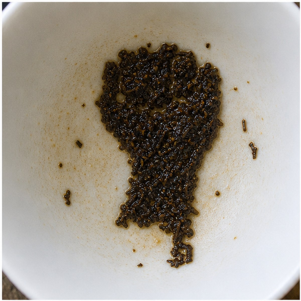 Clenched Hand tea leaf reading cup example