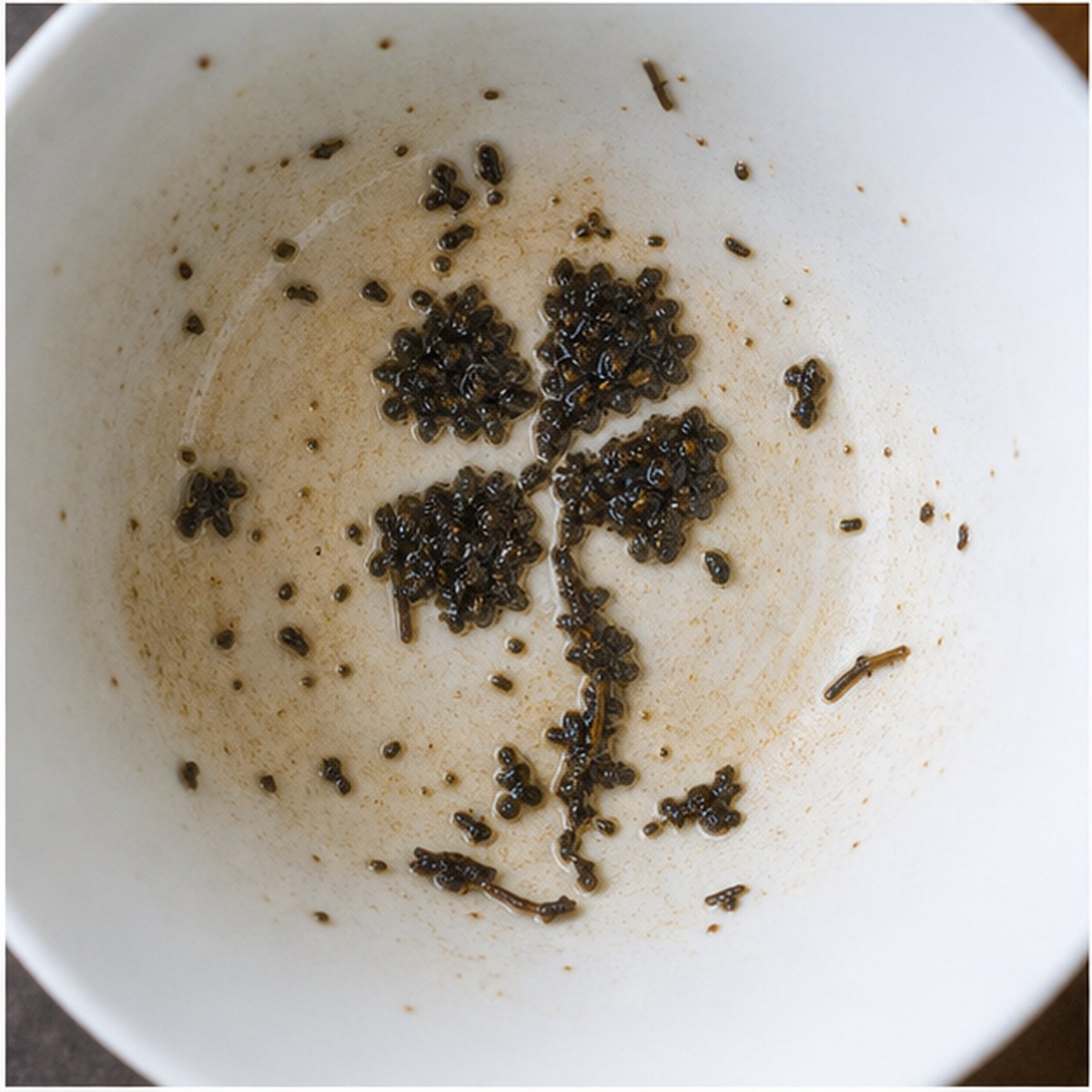 Clover tea leaves cup variation two