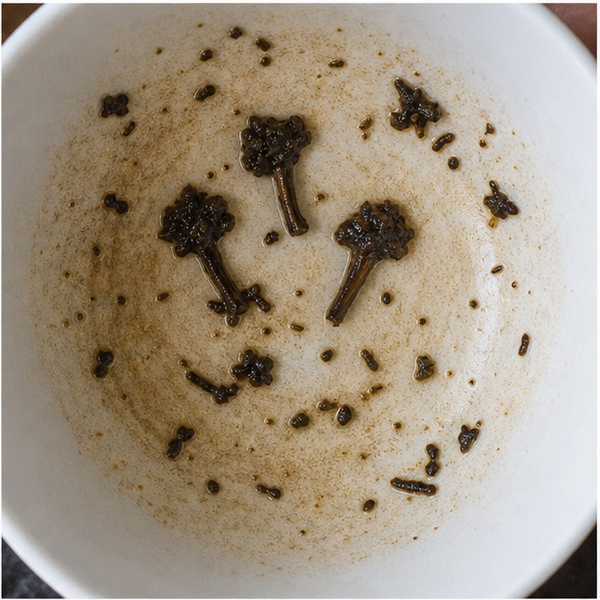 Cloves tea leaves cup variation one