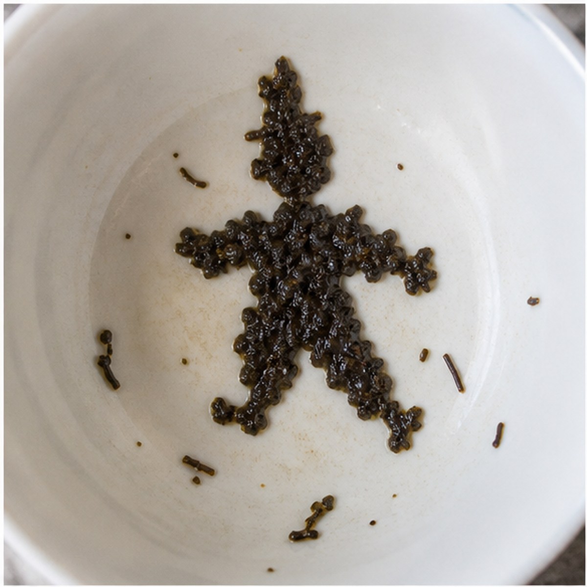 Clown tea leaf reading cup example