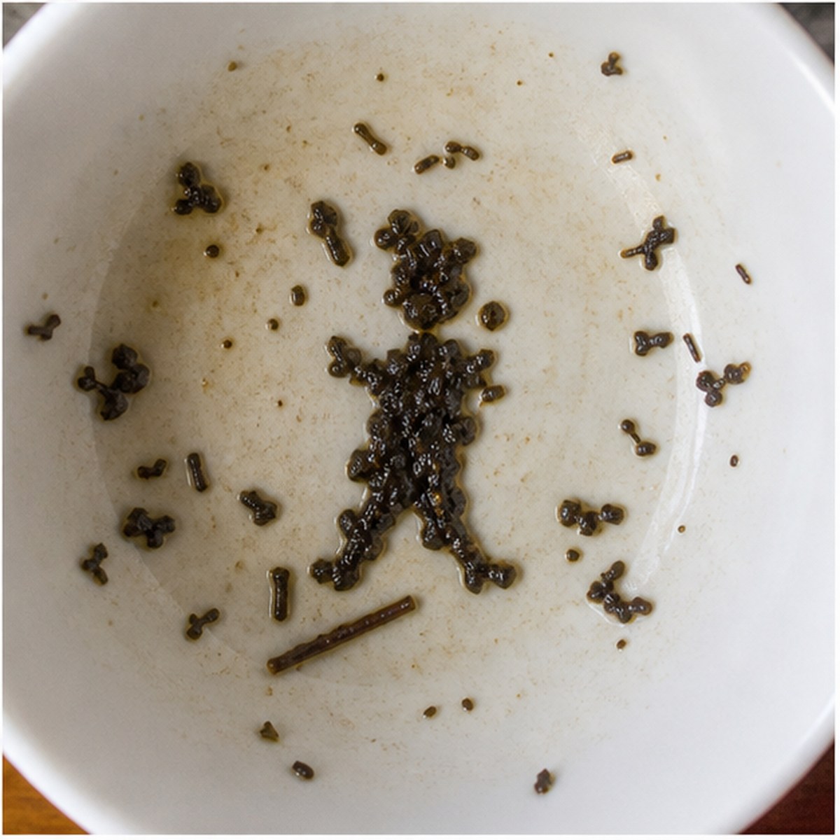 Clown tea leaves cup variation three
