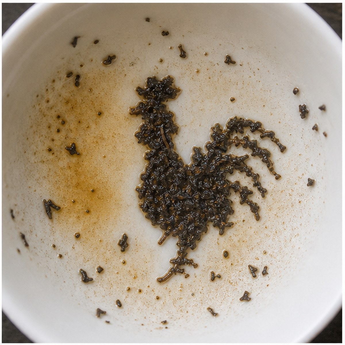 Cock tea leaves cup variation one