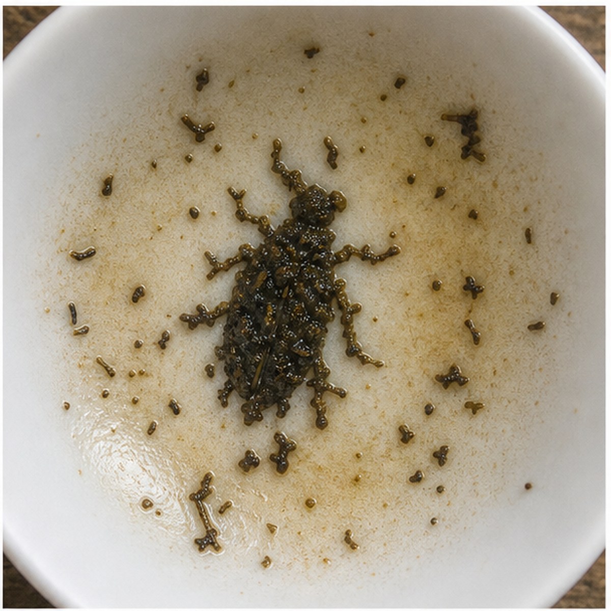 Cockchafer tea leaves cup variation one