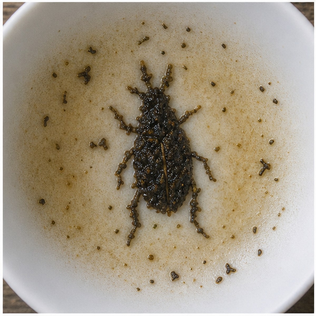 Cockchafer tea leaves cup variation two