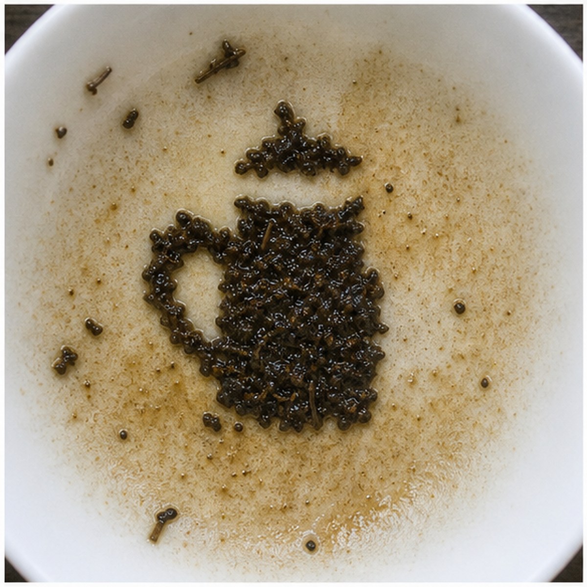 Coffee Pot tea leaves cup variation two