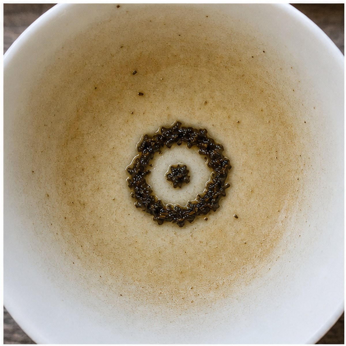 Collar-Stud tea leaf reading cup example