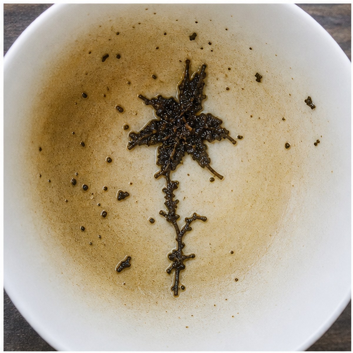 Columbine tea leaf reading cup example