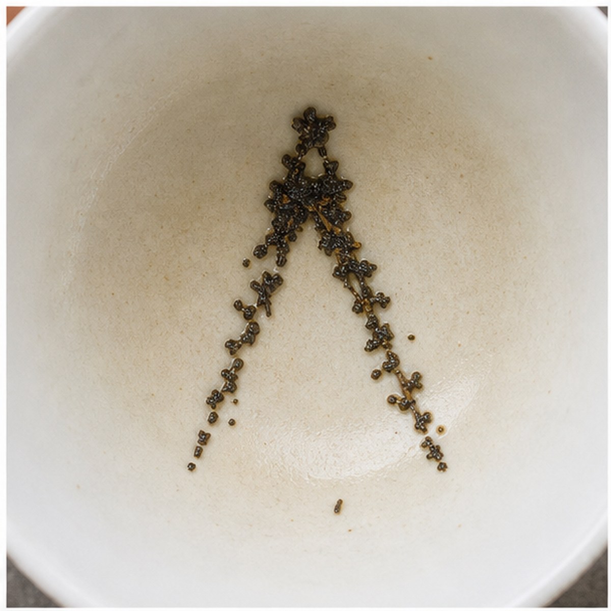 Compasses tea leaf reading cup example