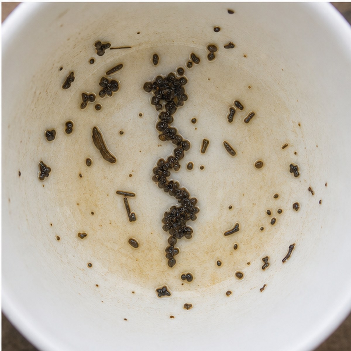 Corkscrew tea leaves cup variation three